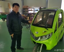 [MT리포트]김연아가 탄 삼륜전기차 "올해 1000대 팔 것"