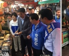 [르포]박원순, "민주당과 함께 새로운 강남 만들자"