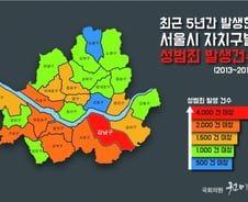 [단독]CCTV'만' 많은 강남, 최근5년 성범죄 발생 1위