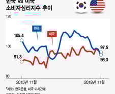 소비자심리지수 한국 96 vs 미국 97.5…어디가 더 나쁠까