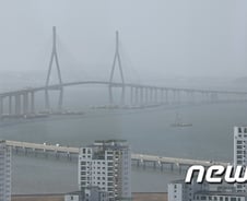 태풍 '링링' 강풍에 인천대교 양방향 전면 '통제'