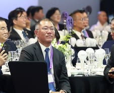 [300포토]현대車 정의선, 부산 한-아세안 환영만찬 참석