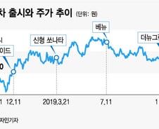 신차 똑같이 나왔는데 주가 희비 엇갈린 현대차 vs 기아차