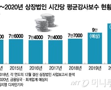[단독]'7→9→11', 최근 3년 시간당 감사보수 '수직상승' 