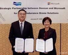 수소 드론 개발, 두산-MS 맞손잡았다