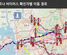 신종코로나 확진자 동선 정밀추적 지도 나왔다