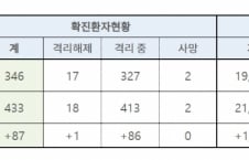 '코로나19' 확진자 총 433명…하루새 229명 늘어(종합)