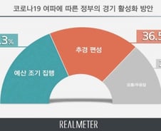 '코로나19' "예산 조기집행" 37.3% vs "추경 편성" 36.5%