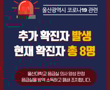 [속보] 울산서 코로나19 8번째 확진자 발생…병원 근무자