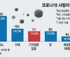 '하루 한명꼴' 기저질환 없는 사망자, 전체 13.3% 차지