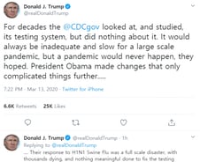 트럼프 "조만간 '코로나19' 검사 대대적 시행"