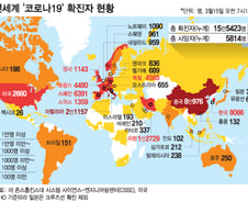 전세계 코로나19 확진자 현황…15만명 넘었다