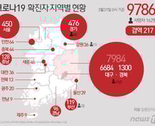 [사진] [그래픽] 코로나19 확진자 지역별 현황(31일 0시 기준)