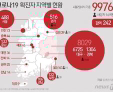 [사진] [그래픽] 코로나19 확진자 지역별 현황(2일 0시 기준)