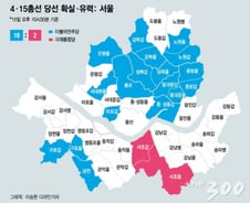 [그래픽]4·15 총선 당선 확실·유력 지역구-서울
