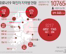 [사진] [그래픽] 코로나19 확진자 지역별 현황(30일)
