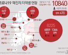 [사진] [그래픽] 코로나19 확진자 지역별 현황(9일)