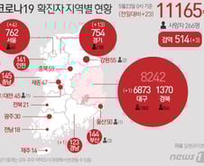 [사진] [그래픽] 코로나19 확진자 지역별 현황(23일)