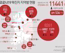 [사진] [그래픽] 코로나19 확진자 지역별 현황(30일)