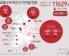 [사진] [그래픽] 코로나19 확진자 지역별 현황(4일)