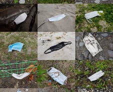 [르포] 관광객들 마스크도 안 쓰는데 마스크 뒤범벅인 제주 해변