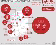 [사진] [그래픽] 코로나19 확진자 지역별 현황(9일)