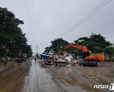 [르포]수령 400년 소나무숲 침수…쑥대밭 된 '영동 송호관광지'