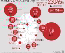 [사진] [그래픽] 코로나19 확진자 지역별 현황(21일)