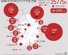 [사진] [그래픽] 코로나19 확진자 지역별 현황(24일)