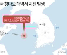 [사진] [그래픽] 중국 칭다오 해역서 지진 발생