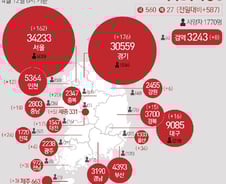 [사진] [그래픽] 코로나19 확진자 지역별 현황(12일)