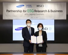 삼성證, 업계 최초 글로벌 ESG 평가사 MSCI와 MOU 체결
