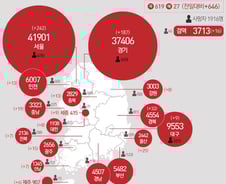 [사진] [그래픽] 코로나19 확진자 지역별 현황(20일)