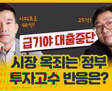 '급기야 대출중단까지' 시장 옥죄는 정부, 투자 고수들 반응은?