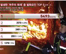 [더차트]"아차, 냄비!" '부주의 화재' 원인 2위 음식물 조리…압도적 1위는?