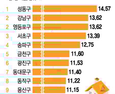 [더차트]서울서 공시가격 가장 많이 오른 곳 '성·강·영'
