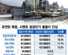 [단독]한라시멘트 14% 가격올린다, 유연탄發 '릴레이' 인상