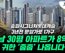 '5억 로또' 강남 아파트, 3년전 가격으로 '무순위 청약'[부릿지]