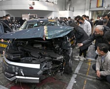 [르포]"내수차별 없어요"…굉음과 함께 박살난 현대차, 실내는 무사했다