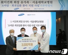 서울대병원 "故 이건희 회장 기부금으로 소아 백혈병 정밀 의료 지원"