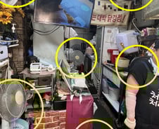 200도 끓는 기름에 땀 '뻘뻘'…숨막히는 주방, 상인들 "최악 더위"