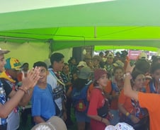 [르포]활기 넘치는 잼버리장…폭염에도 '웃고 노래하는' 대원들