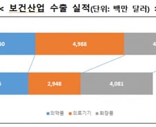 상반기 보건산업 수출 전년 比 18.2%↓…화장품은 '나홀로 성장'