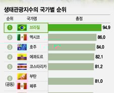 [더차트] "자연경관 보러 이 나라 간다" 1위 브라질…한국은?