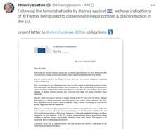 "머스크, 24시간 내 삭제해"…EU, 이·팔 전쟁 가짜뉴스 대응 요청