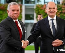 獨총리 만난 요르단 국왕 "팔레스타인 난민 수용은 '레드라인'"