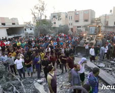 이스라엘 가자병원 공습 사망자 500명…하마스 지도급 노팔 사망