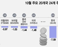 [더차트] 동학개미는 행복할 수가 없어…G20 증시 '수익률 성적'