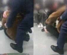 [더영상]제집 마냥 '쿨쿨' 지하철 민폐 승객…낫 휘두르다 테이저건에 '픽'