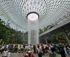 [르포]공항 안에 40m 폭포·10만개 관목 숲…싱가포르 '쥬얼창이' 배운다